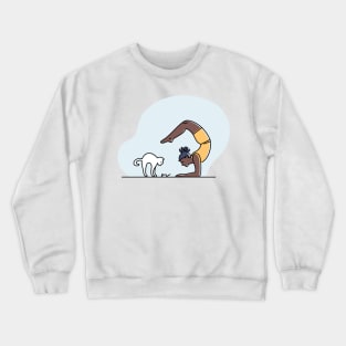 YOGA WITH CAT ILLUSTRATION Crewneck Sweatshirt